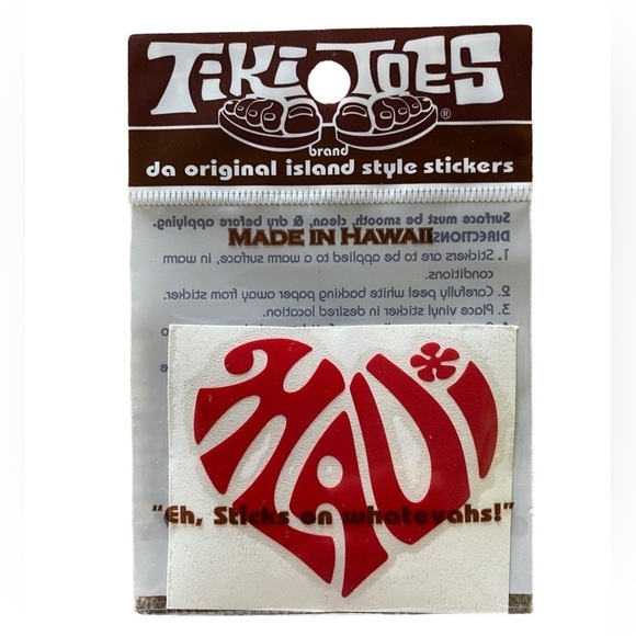 MAUI Heart Tiki Toes 2” Island Style Vinyl Sticker - Made in Hawaii - NEW - Picture 1 of 2
